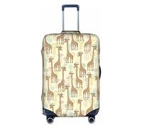 KLJnmbb Giraffe Disegnate A Mano Stampa Copertura Della Valigia Elastico Lavabile Anti Graffio Protezione Dei Bagagli Antipolvere Elegante, bianco, M