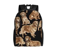 KLJnmbb Golden Retrievers Stampa Uomini Donne Elegante Zaino Impermeabile Per Viaggi Escursionismo Campeggio Leggero Daypack