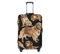 KLJnmbb Golden Retrievers - Valigia elastica universale elastica per valigie, per vacanze e viaggi, Nero , S, Bagaglio a mano
