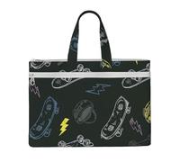 KLJnmbb Graffiti Skateboard Stampa Tela Tote File Bag Per Documenti Forniture Per Ufficio Viaggio Pendolarismo Borse A Tracolla