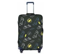 KLJnmbb Graffiti Skateboard Stampa Valigie Copertura Elastica Lavabile Anti Graffiti Protezione Dei Bagagli Antipolvere Elegante, bianco, L
