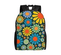 KLJnmbb Hippie Pattern Stampa Uomini Donne Elegante Zaino Impermeabile Per Viaggi Escursionismo Campeggio Leggero Daypack