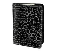 KLJnmbb Illustrazione astratta della scienza chimica stampa 3D 14 cm passaporto portafoglio documenti di viaggio sicuro compatto elegante per uomini e donne