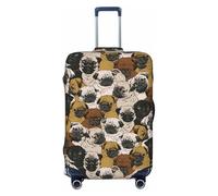 KLJnmbb Imagen De Pug - Copertura universale per valigia, elastica, lavabile, da viaggio, Nero , L