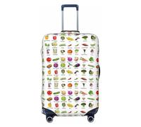 KLJnmbb Introduzione di Varie Verdure Stampa Universale Valigia Copertura Dei Bagagli Protettore Elastico Lavabile Copertura Dei Bagagli Da, Nero , XL