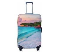 KLJnmbb Jamaica Beach Print - Copertura universale per valigia, elastica, lavabile, da viaggio, Nero , L