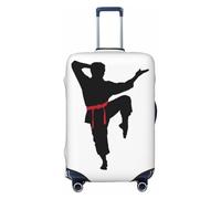 KLJnmbb Karate - Valigia elastica universale con stampa da uomo, protezione per bagagli, vacanze e viaggi, Nero , L, Bagaglio a mano