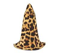 KLJnmbb Leopard Skin Pattern Stampa Carnevale Cappuccio Mantello Cosplay Costume Festival Celebrazioni Eventi Outdoor Wear