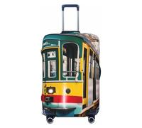 KLJnmbb Lisbona Tram Stampa Elasticizzata Valigia Universale Elastico Bagagli Manica Vacanza Viaggio, Nero , XL, Bagaglio a mano