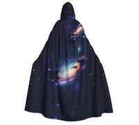 KLJnmbb Mantello con cappuccio con stampa galassia nell'universo, per adulti, Halloween, Natale, carnevale, feste a tema, versatile
