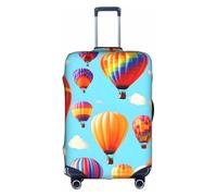 KLJnmbb Mongolfiere Stampa Valigie Copertura Elastica Lavabile Anti Graffio Protezione Dei Bagagli Antipolvere Elegante, bianco, L