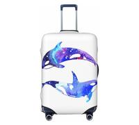 KLJnmbb Orca Killer Whale Print Universal Valigie Copertura protettiva elastica lavabile viaggio bagagli copertura, Nero , L