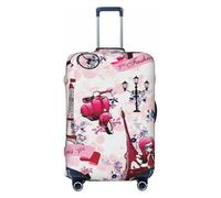 KLJnmbb Parigi Torre Eiffel Francia Stampa Universale Valigie Copertura Bagagli Elastico Lavabile Copertura Bagagli Da Vi, Nero , L