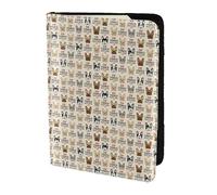 KLJnmbb Portadocumenti da viaggio con stampa bulldog francese, 14 cm, sicuro, compatto, elegante, per uomini e donne