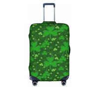 KLJnmbb Sfondo st Patrick's Day Glitter Stampa Valigie Copertura Elastica Lavabile Anti Graffio Protezione Dei Bagagli Antipolvere Elegante, bianco, L