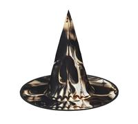 KLJnmbb Skull Rock Roll Skeleton Bone Print Unisex Halloween Witch Hat Adulti e ragazzi Cap Feste Carnevale Costumi Caps