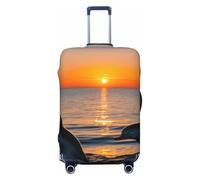 KLJnmbb Sunset Delfini Stampa Universale Valigie Copertura Dei Bagagli Elastico Lavabile Copertura Dei Bagagli Da Viaggio, Nero , L