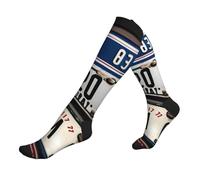 KLJnmbb Vecchia Targa Stampa Calzini Da Corsa Uomini E Donne Coppie Sportive Unisex Viaggio Escursionismo Calzini Sportivi Spessi, 3 nero, Taglia unica