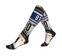 KLJnmbb Vecchia Targa Stampa Calzini Da Corsa Uomini E Donne Coppie Sportive Unisex Viaggio Escursionismo Calzini Sportivi Spessi, 2 Nero-2, Taglia unica