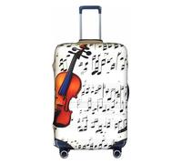 KLJnmbb Violino spartiti musicali stampa valigia copertura elastica lavabile antigraffio bagagli protezione antipolvere elegante, bianco, M