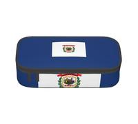 KLJnmbb West Virginia - Astuccio da viaggio con stampa bandiera dello Stato del West Virginia, 21 x 5 x 9 cm, borsa funzionale per forniture per ufficio