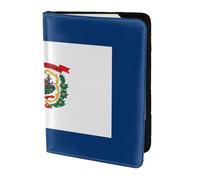 KLJnmbb West Virginia State Flag Print 14 cm passaporto viaggio portadocumenti sicuro compatto elegante per uomini e donne