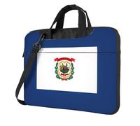 KLJnmbb West Virginia State Flag Print Pratica Borsa Elegante e Protettiva Borsa per Laptop Versatile Borsa Morbida Per Donne Uomini, Nero , 15.6 inch