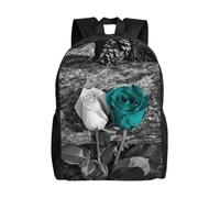 KLJnmbb Zainetto impermeabile elegante da uomo e da donna, con stampa di rose, per viaggi, escursionismo, campeggio, leggero