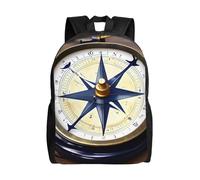 KLJnmbb Zaino da uomo e donna, elegante, impermeabile, con stampa nautica con barca a vela, per viaggi, escursionismo, campeggio, leggero