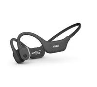 KLKE Cuffie a conduzione ossea aperte per corsa, cuffie sportive Bluetooth con luce di sicurezza posteriore, doppia modalità, vestibilità regolabile, impermeabilità IP66, microfono, 10 ore di