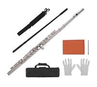 KLKL 16 Fori Concerti Flauto Chiuso Foro Chiuso Flauto C Tasto Flauti Cupronickel Woodwind Strumento con Pulizia di Cloth Asta Guanti Flauto Studenti