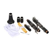 KLKL clarinetto Addominali Clarinetto BB Cupronickel Placcato Nickel 17 Key con Ingrassaggio Sughero Guanti di Stoffa di Pulizia Guanti da Cacciavite Strumento di Legno