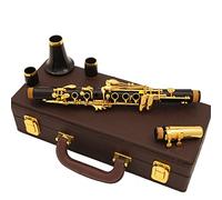KLKL clarinetto EB 18 Tasti Clarinetto Ebano Clarinetto in Legno Placcato Oro Placcato Oro E FFAT Sweet Tone