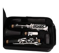 KLKL clarinetto New Professional BB Clarinet 18 Chiavi Addominali Chiavi in Argento del Corpo del Tubo
