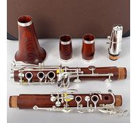 KLKL clarinetto Red Wood Professional Clarinet Ridicle BB/Rose Plated Keys/Redwood SIB Klarne (Color : 2)