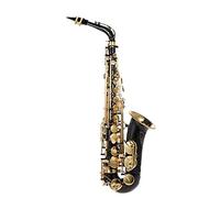 KLKL Sassofoni BE Sassofono Contralto Ottone Laccato Oro E Sax Piatto 82Z Tipo Chiave con Spazzola per Pulizia Guanti in Tessuto Custodia Imbottita con Cinturino Sax Principiante