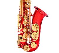KLKL Sassofoni E Flat Alto Saxophone Tubo Rosso Golden Key Saxophone Beginner Sax Principiante