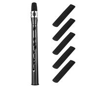 KLKL Sassofoni Mini BB Saxophone Allotto Bocchino Pocket Sax con 5 Accessori a Legna a lamelle Piccolo Sassofono Portatile Sax Principiante (Color : Silver Clip 4 Reeds)
