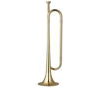 KLKL Trombe Standard Brass C Bugle Chiamata Plated Plated Tromba Cavalleria Corno con Bocchino Strumento Musicale per La Banda della Scuola Orchestra Militare