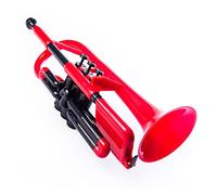 KLKL Trombe Standard Cornetto di Plastica Piccolo Strumento Musicale in Ottone B Piatto Breve Numero Esame di Livello per Principianti Prestazioni (Color : Red)