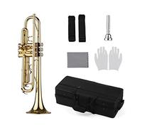 KLKL Trombe Standard Stili Multili Stili BB BB Tromba in Ottone con Cinghie con Custodia Rigida Guanti per Bocchino per Studenti Principianti (Color : TR-100)