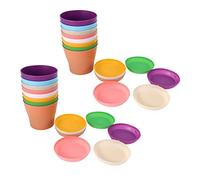 KLKNE 16 piccoli vasi da 10,2 cm in plastica colorata per piante da interno