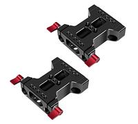 KLKNE 2X Multifunzione Camera Piastra Base con 15mm Rod Rail Morsetto per DSLR Spalla Rig Accessori di Supporto