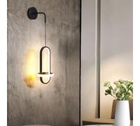 Klkrwy Applique da Comodino Applique da Parete Decorativa Applique da Parete per Corridoio Lampada da Parete Moderna Semplice Lampada da Parete A LED 21w per Soggiorno RI, Black, 3-Color dimming