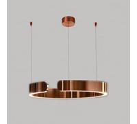 KlkrzJwy 15.7'' LED Moderne Luci Pendenti Cerchio Lampada a Sospensione da Soffitto 3 Colori Dimmerabile Lampadario Altezza Regolabile Lampada a Sospensione di Lusso Oro per Camera da Letto