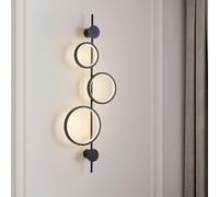 KlkrzJwy Applique da Parete Nero Opaco Corridoio Lampada da Parete Moderna Semplice Lampada da Parete per Interni Illuminazione LED 37W Lampade da Parete per Soggiorno Ristorante Cucina Loft