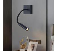 KlkrzJwy Lampada da Parete con Tubo Flessibile Lampade da Parete nordiche Luce Calda 3000K Lampada da Parete per Hotel Applique da Parete Apparecchi di Illuminazione ruotabili a 360 ° per Loft