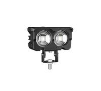 KLKWSFGFZK Fari per motociclette Faretto LED Per Moto 60W Con Doppia Lente Fendinebbia Ausiliario Luce Bianca Gialla Bicolore 12-24V Faro Anteriore Moto Universale(1pcs)