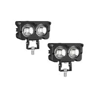 KLKWSFGFZK Fari per motociclette Faretto LED Per Moto 60W Con Doppia Lente Fendinebbia Ausiliario Luce Bianca Gialla Bicolore 12-24V Faro Anteriore Moto Universale(2pcs)