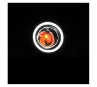 KLKWSFGFZK Fari per motociclette Faro Anteriore Per Moto A LED U7 Faro Di Guida Angel Eyes Faro Di Profondità Accessori Faro Anteriore Moto Universale(1 Pcs-White)